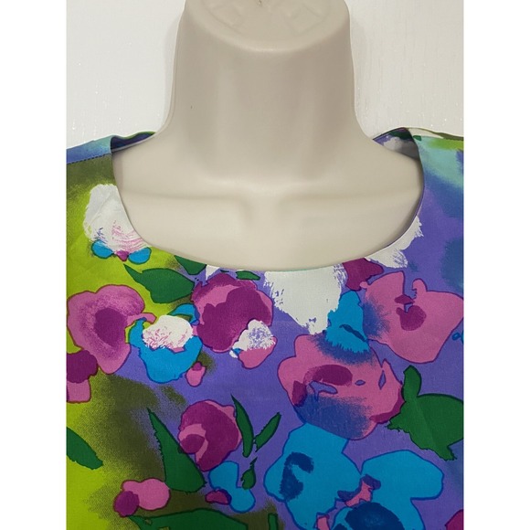 Diane Von‎ Furstenberg Silk Blouse Womens Large Colorful Floral Abstract Luxury - Picture 2 of 14